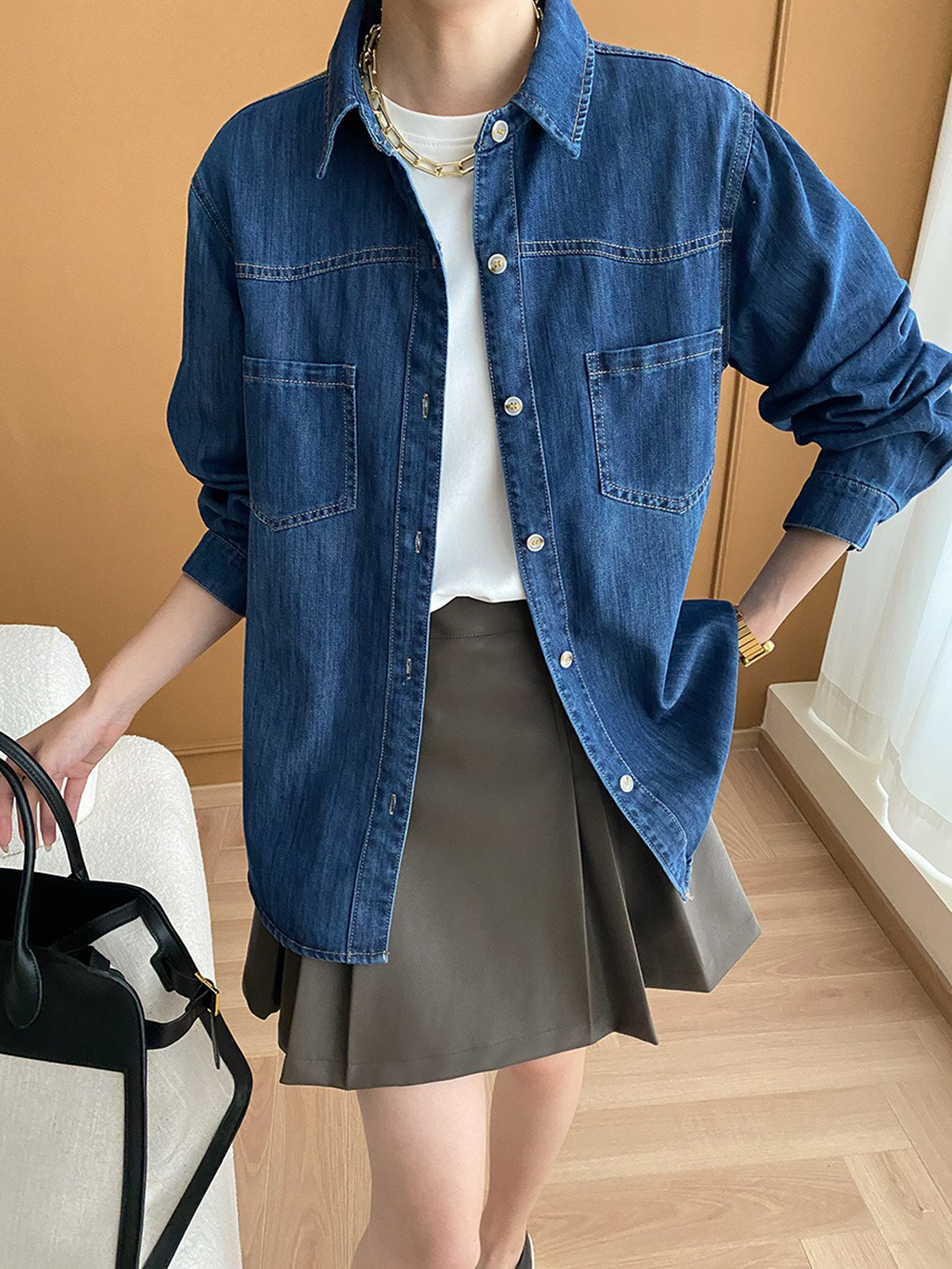 經典復古水洗牛仔襯衫,evaviva,4N-ZA09177,經典復古水洗牛仔襯衫,周新品優惠,NEWARRIVAL