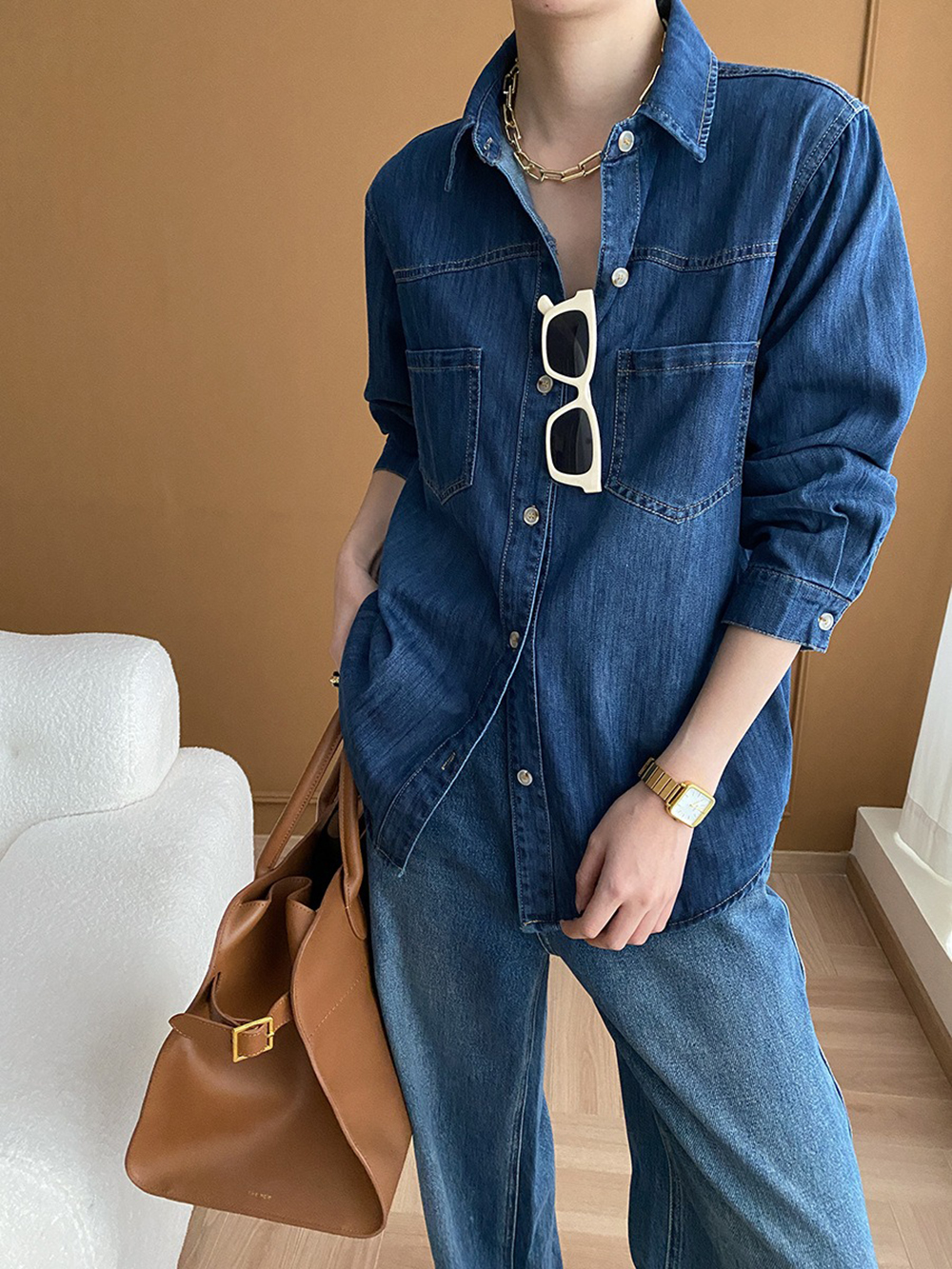 經典復古水洗牛仔襯衫,evaviva,4N-ZA09177,經典復古水洗牛仔襯衫,周新品優惠,NEWARRIVAL