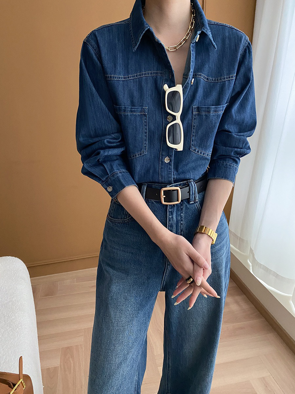 經典復古水洗牛仔襯衫,evaviva,4N-ZA09177,經典復古水洗牛仔襯衫,周新品優惠,NEWARRIVAL