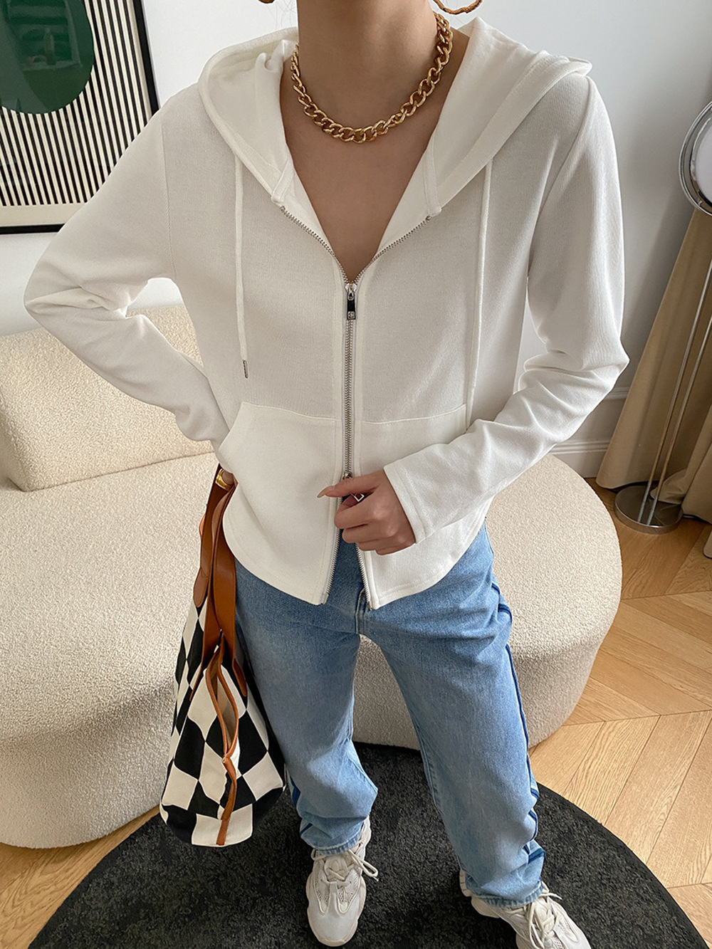 雙拉鍊設計連帽外套,evaviva,4N-ZF09176,雙拉鍊設計連帽外套,周新品優惠,NEWARRIVAL