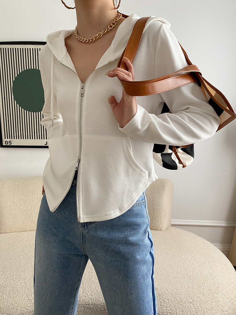 雙拉鍊設計連帽外套,evaviva,4N-ZF09176,雙拉鍊設計連帽外套,周新品優惠,NEWARRIVAL