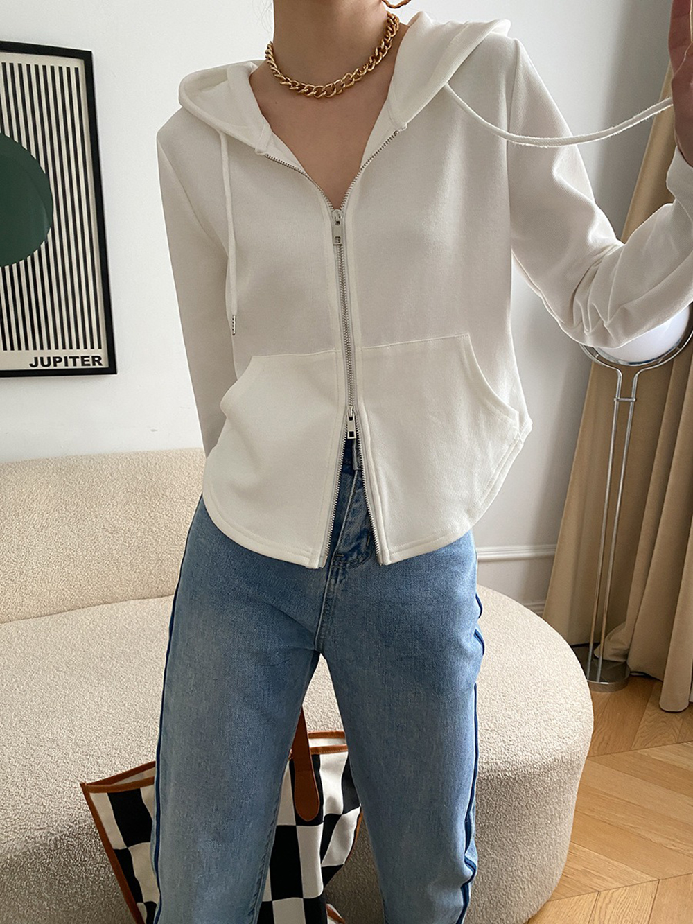 雙拉鍊設計連帽外套,evaviva,4N-ZF09176,雙拉鍊設計連帽外套,周新品優惠,NEWARRIVAL