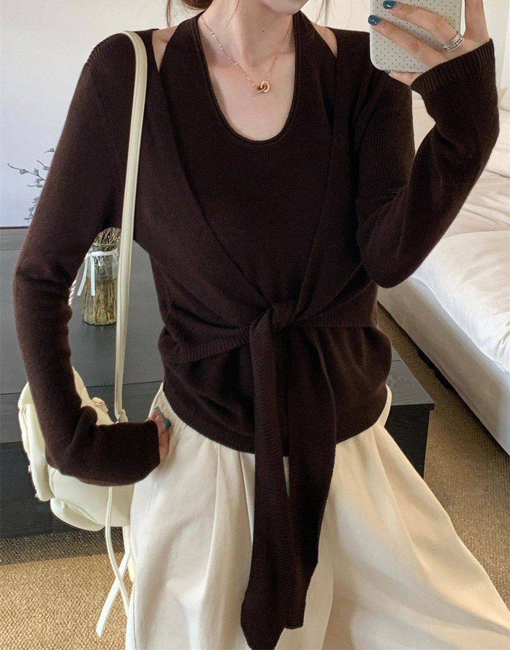 掛脖綁帶假兩件上衣,evaviva,8C-GE7405,掛脖綁帶假兩件上衣,周新品優惠,NEWARRIVAL