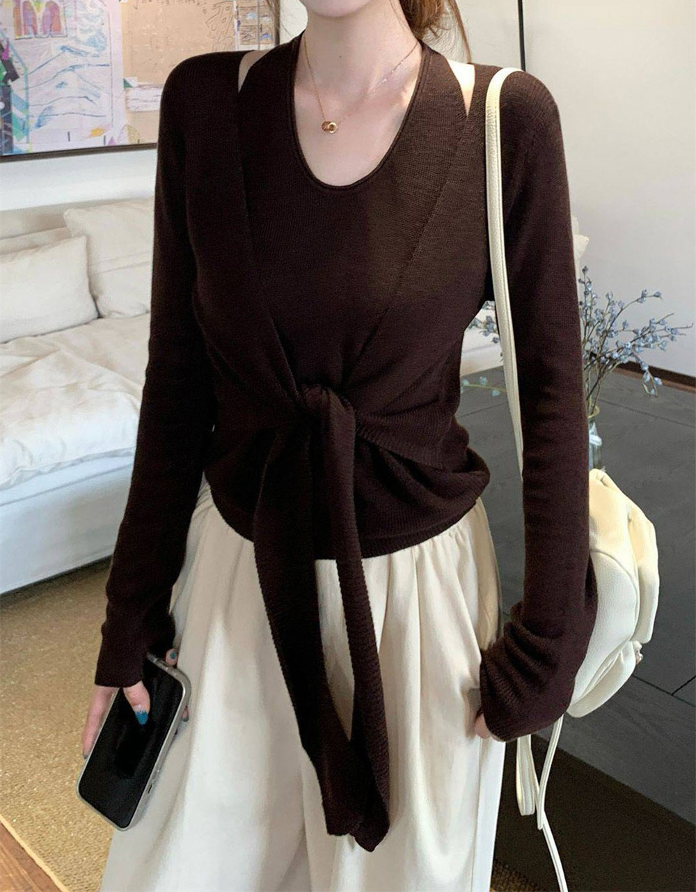 掛脖綁帶假兩件上衣,evaviva,8C-GE7405,掛脖綁帶假兩件上衣,周新品優惠,NEWARRIVAL