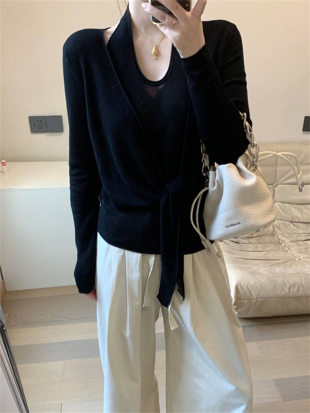 掛脖綁帶假兩件上衣,evaviva,8C-GE7405,掛脖綁帶假兩件上衣,周新品優惠,NEWARRIVAL