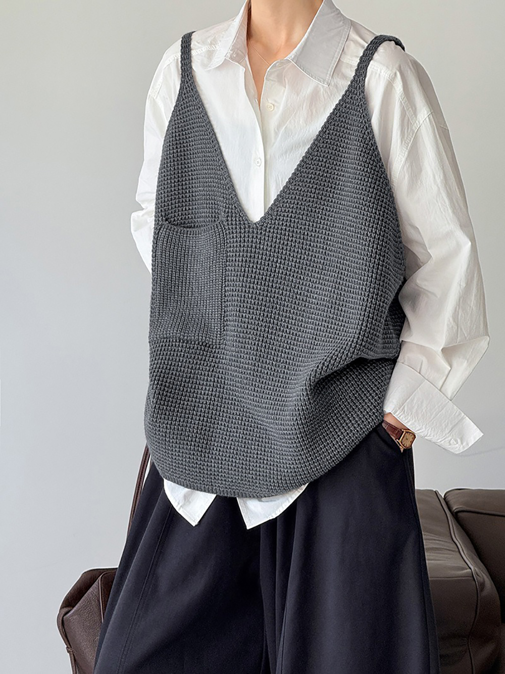 大V領口編織感背心,evaviva,8C-GW7415,大V領口編織感背心,周新品優惠,NEWARRIVAL