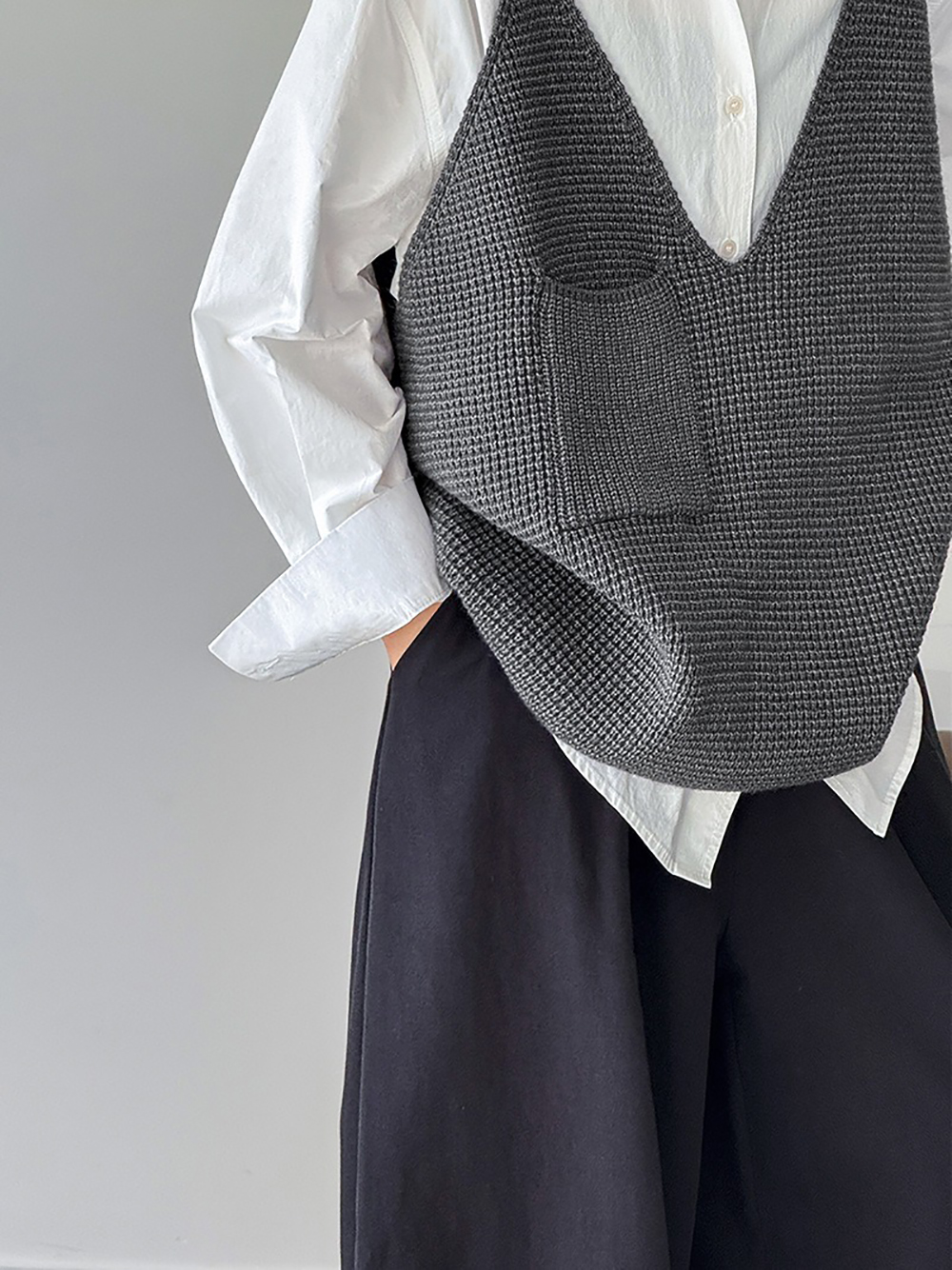 大V領口編織感背心,evaviva,8C-GW7415,大V領口編織感背心,領500,999免運