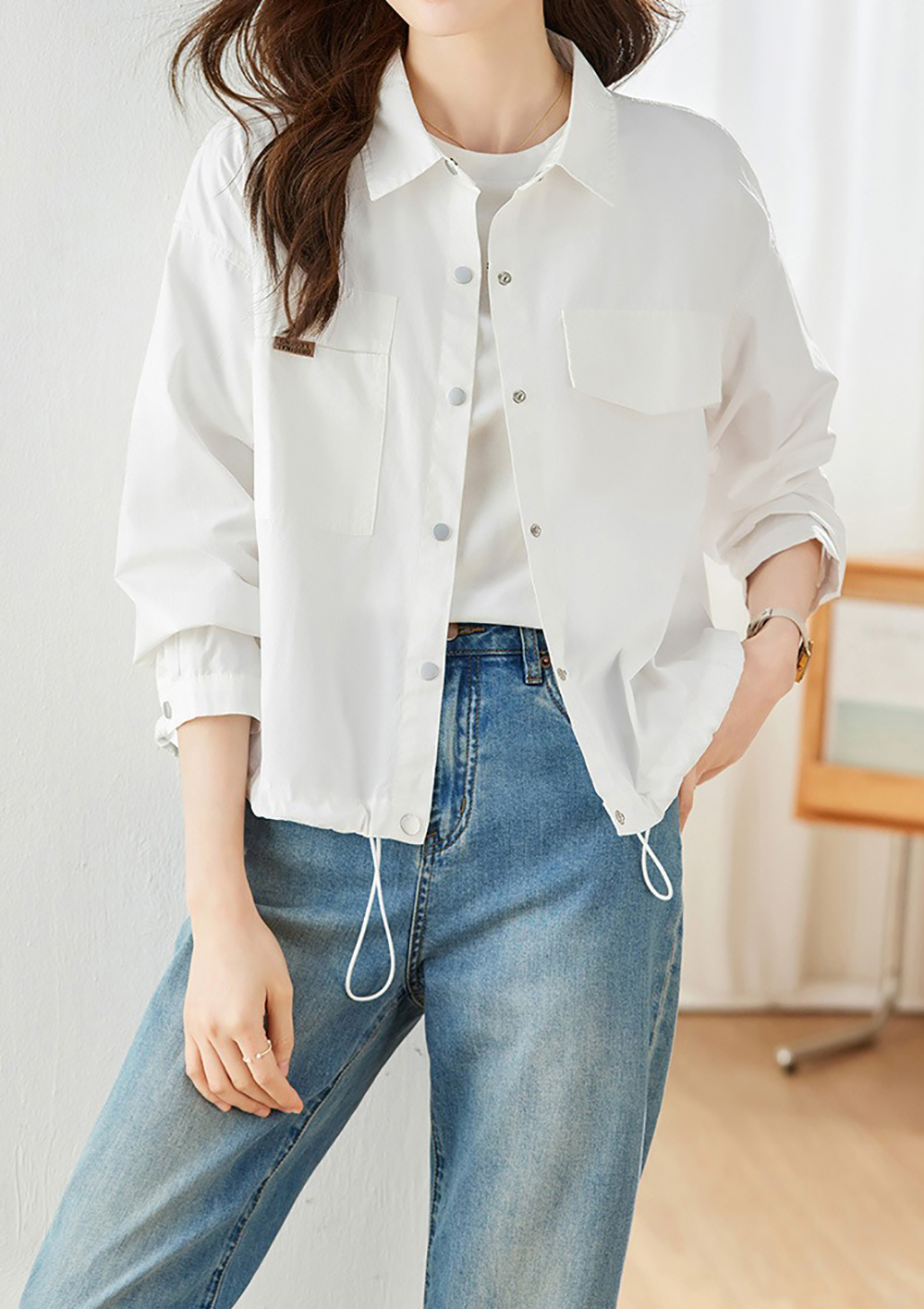 襯衫領休閒短款外套,evaviva,8C-HV7412,襯衫領休閒短款外套,周新品優惠,NEWARRIVAL