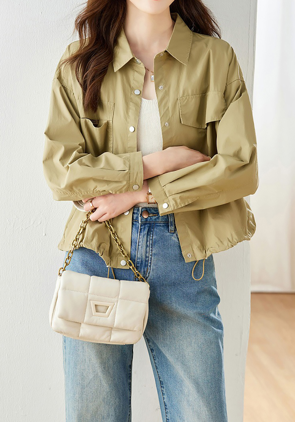 襯衫領休閒短款外套,evaviva,8C-HV7412,襯衫領休閒短款外套,周新品優惠,NEWARRIVAL