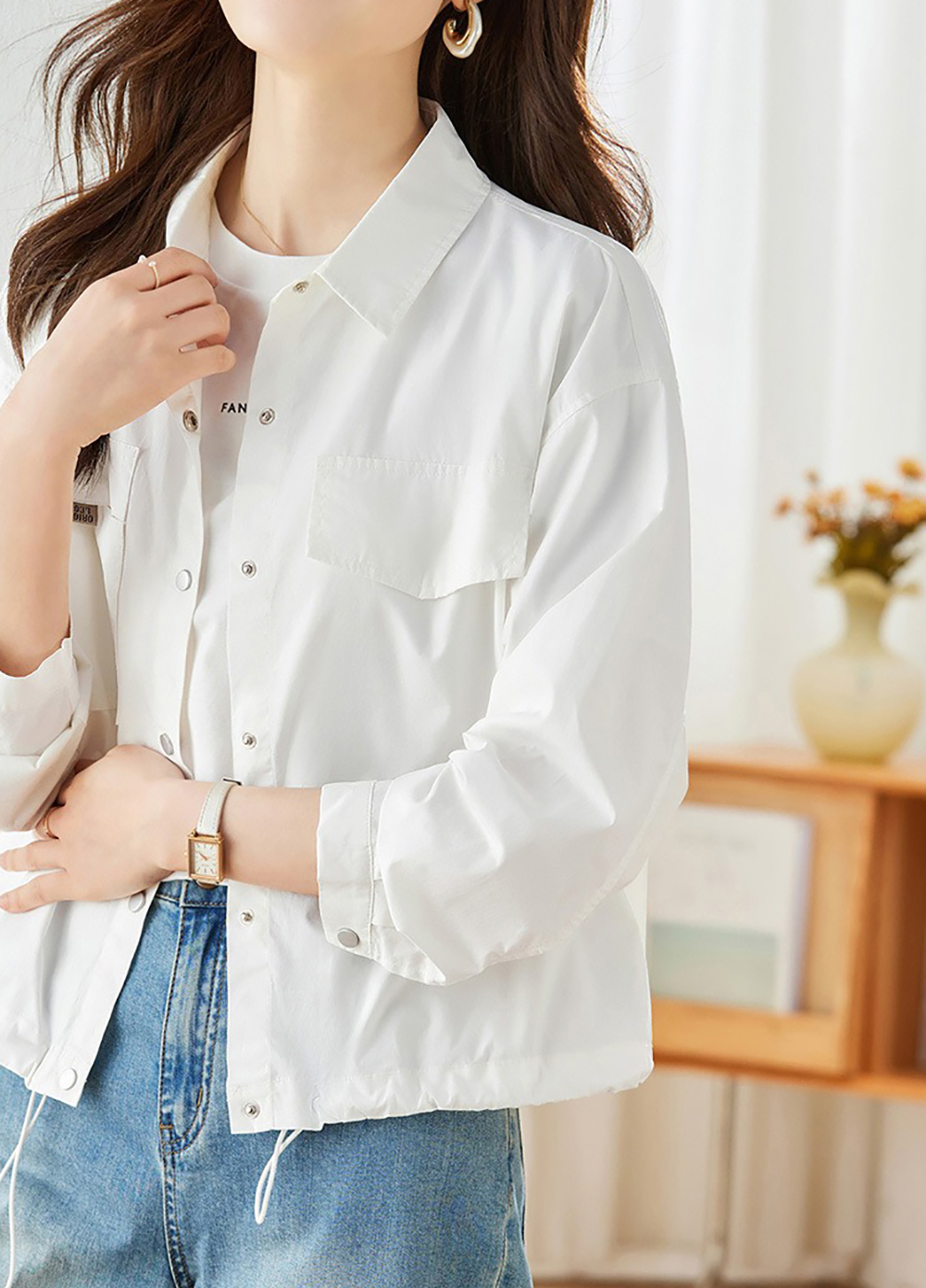 襯衫領休閒短款外套,evaviva,8C-HV7412,襯衫領休閒短款外套,周新品優惠,NEWARRIVAL