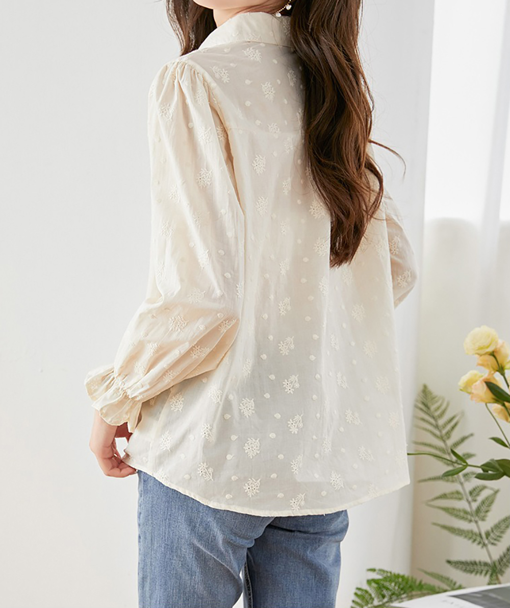 精緻刺繡純棉長袖襯衫,evaviva,8C-HV7413,精緻刺繡純棉長袖襯衫,周新品優惠,NEWARRIVAL