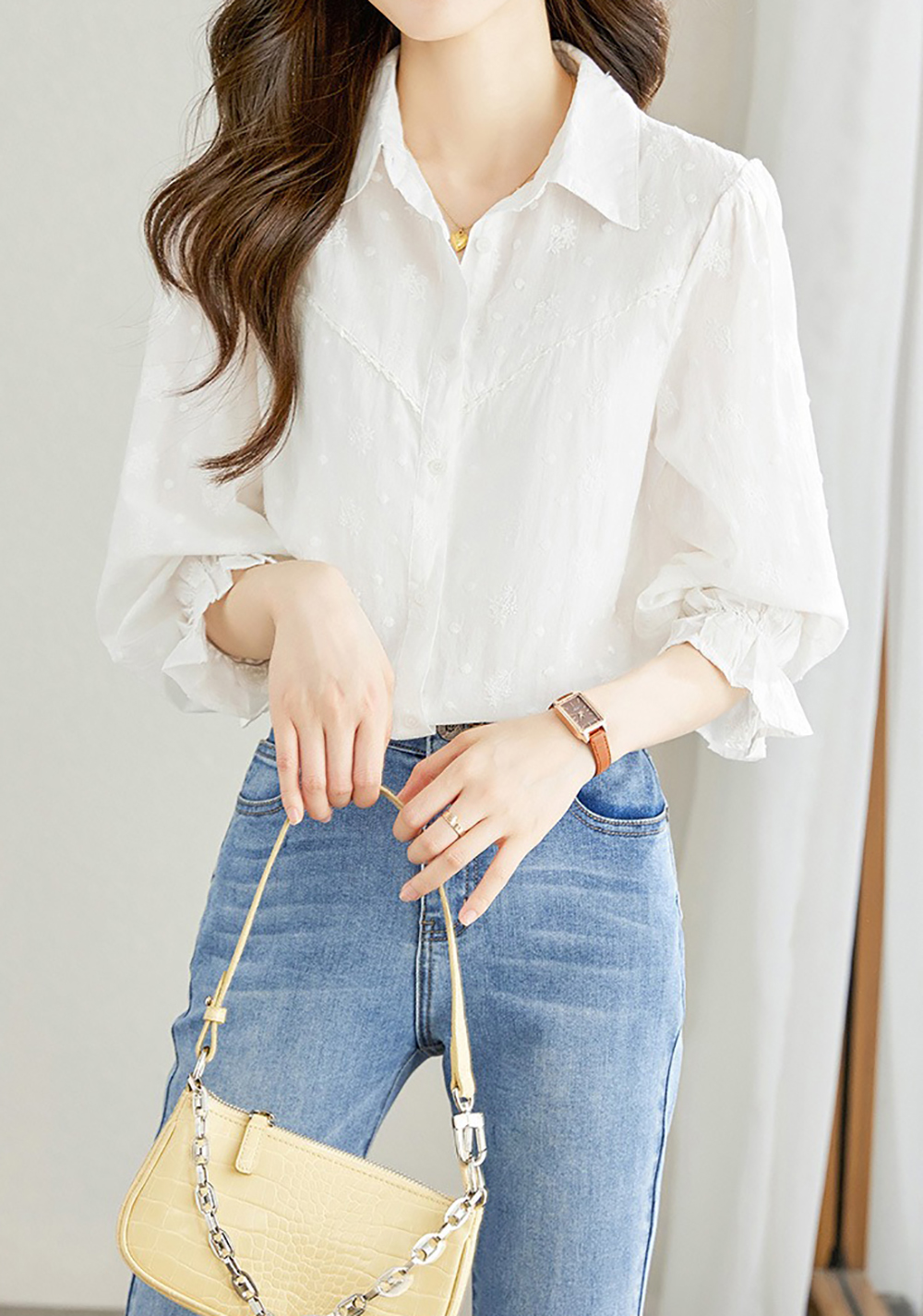 精緻刺繡純棉長袖襯衫,evaviva,8C-HV7413,精緻刺繡純棉長袖襯衫,周新品優惠,NEWARRIVAL