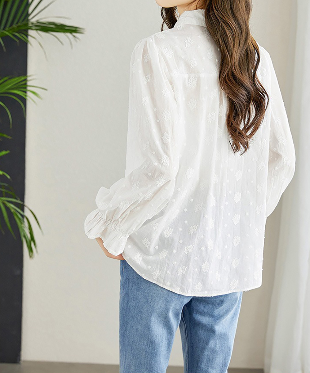 精緻刺繡純棉長袖襯衫,evaviva,8C-HV7413,精緻刺繡純棉長袖襯衫,周新品優惠,NEWARRIVAL