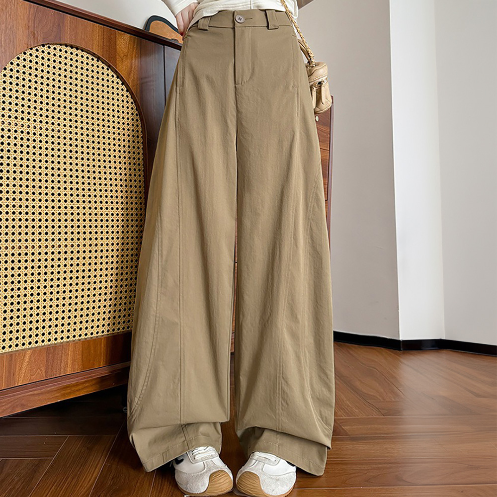 高腰簡約休閒繭型長褲
