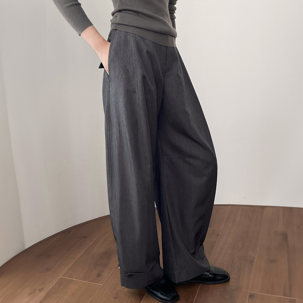 質感老錢風西裝感寬褲