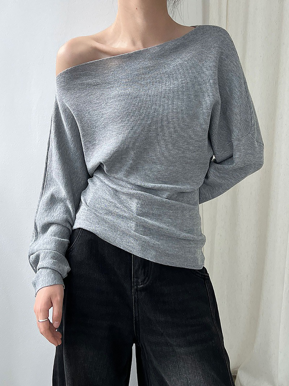 斜肩收腰修身針織上衣,evaviva,U2-ZA09174,斜肩收腰修身針織上衣,周新品優惠,NEWARRIVAL