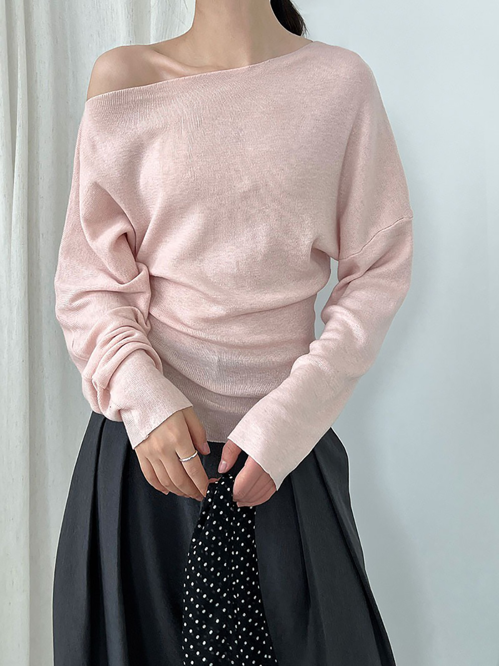 斜肩收腰修身針織上衣,evaviva,U2-ZA09174,斜肩收腰修身針織上衣,周新品優惠,NEWARRIVAL