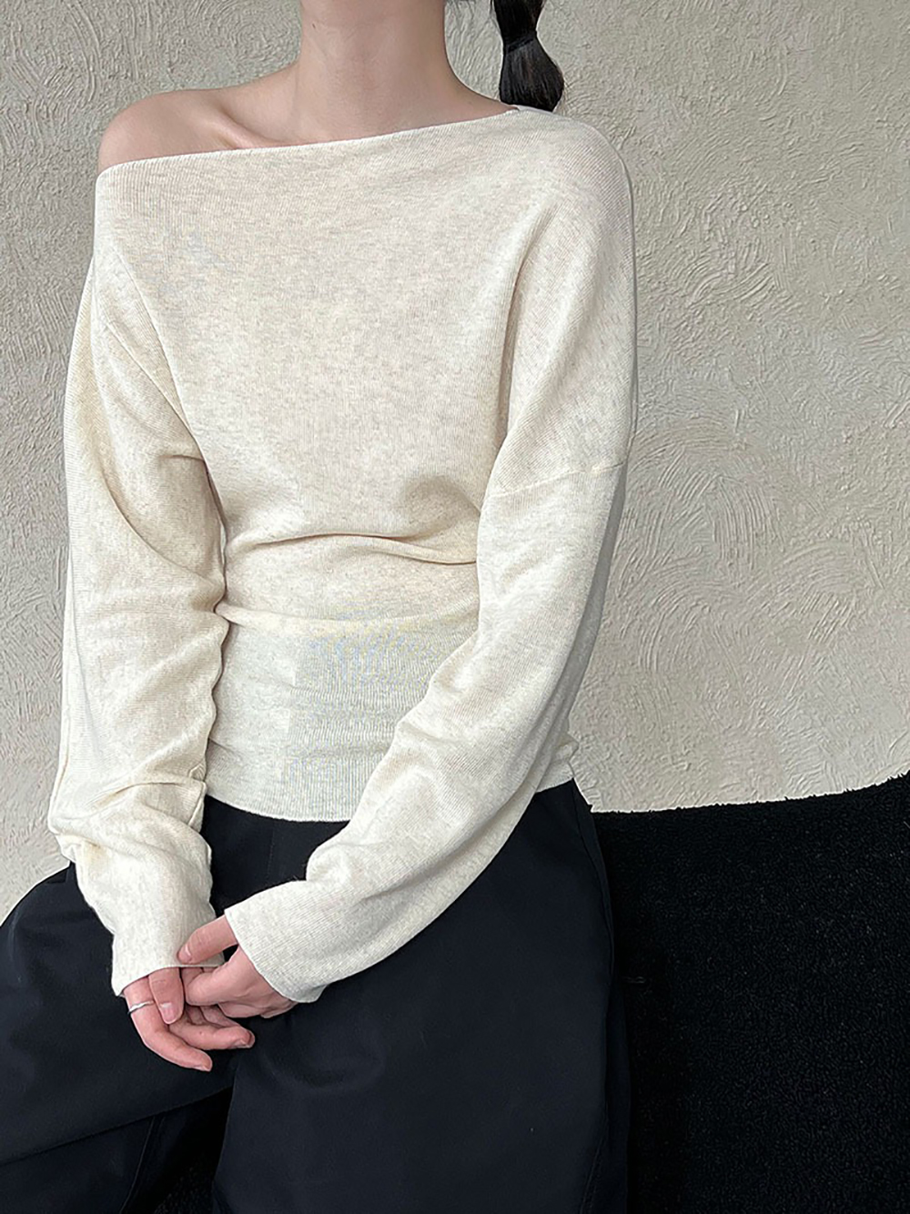 斜肩收腰修身針織上衣,evaviva,U2-ZA09174,斜肩收腰修身針織上衣,周新品優惠,NEWARRIVAL