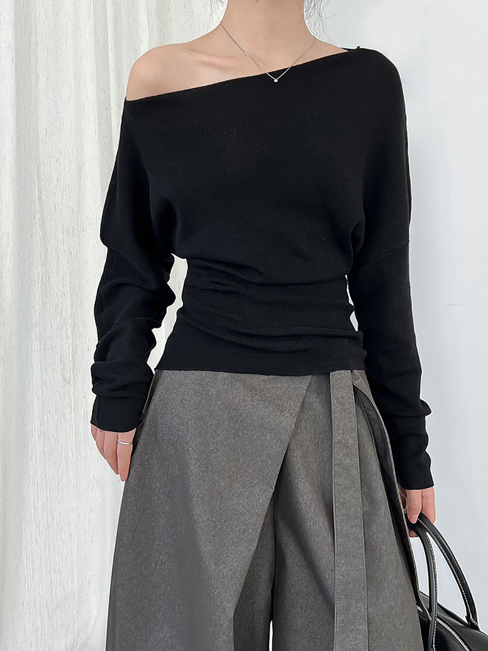 斜肩收腰修身針織上衣,evaviva,U2-ZA09174,斜肩收腰修身針織上衣,周新品優惠,NEWARRIVAL