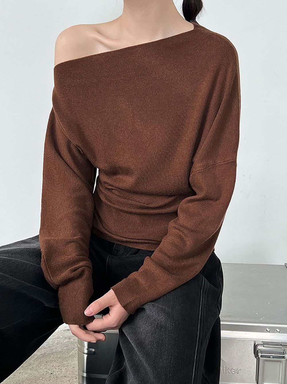 斜肩收腰修身針織上衣,evaviva,U2-ZA09174,斜肩收腰修身針織上衣,周新品優惠,NEWARRIVAL