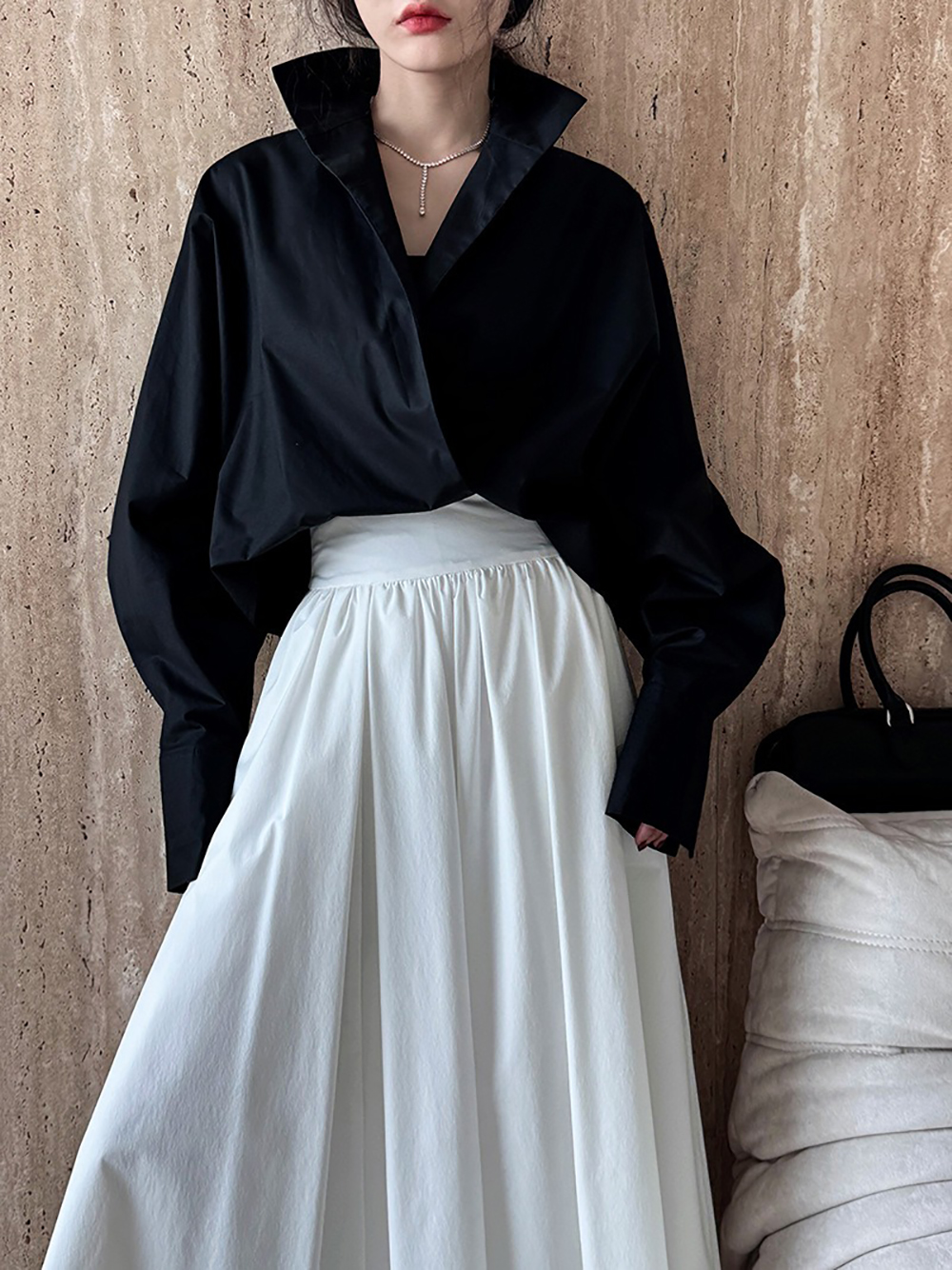 深V立領蝙蝠袖襯衫,evaviva,U2-ZA09175,深V立領蝙蝠袖襯衫,領500,999免運