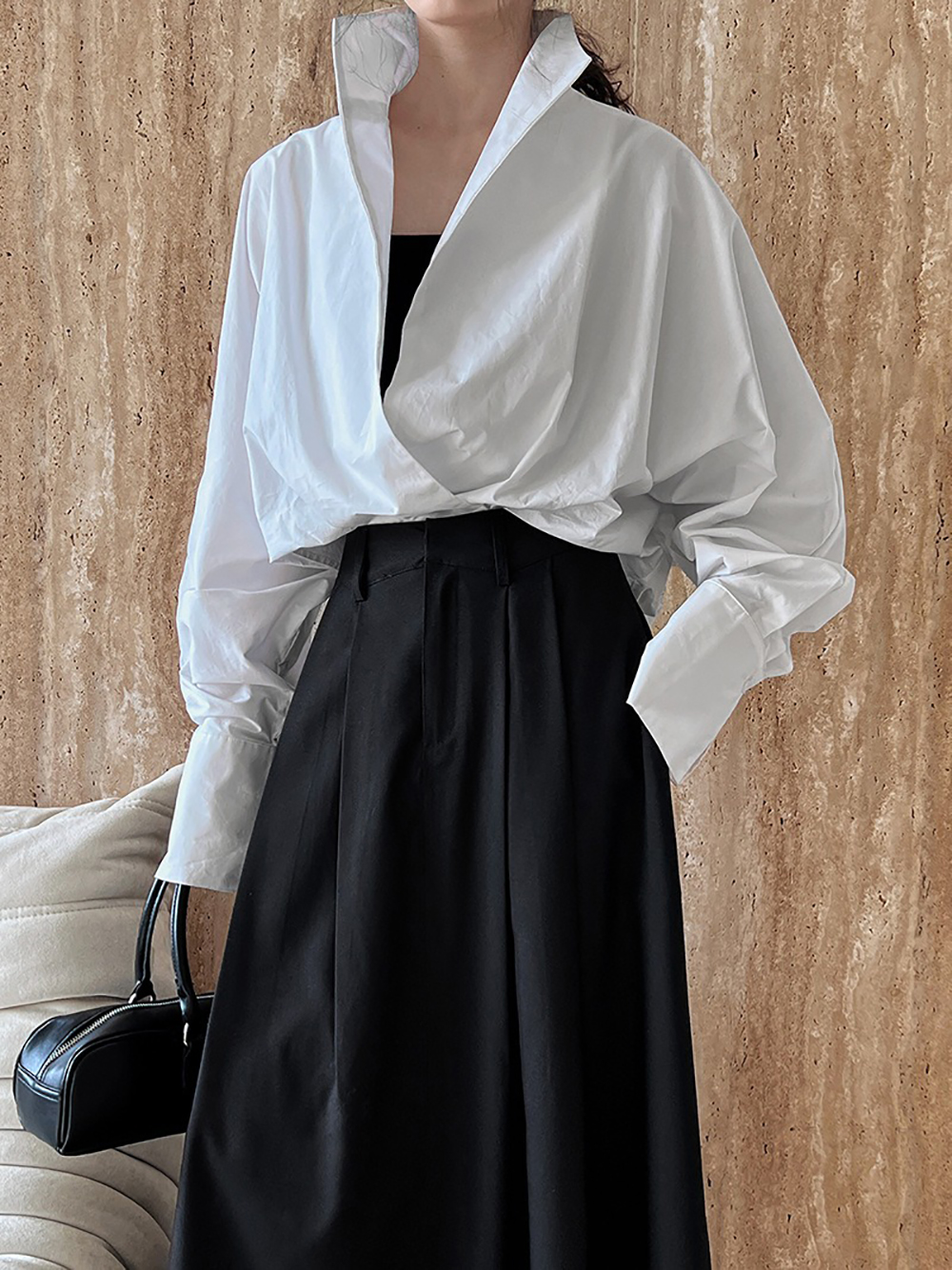 深V立領蝙蝠袖襯衫,evaviva,U2-ZA09175,深V立領蝙蝠袖襯衫,領500,999免運