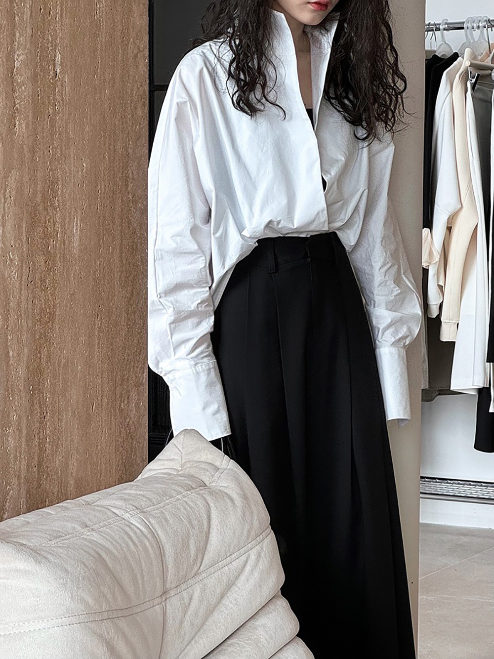 深V立領蝙蝠袖襯衫,evaviva,U2-ZA09175,深V立領蝙蝠袖襯衫,領500,999免運