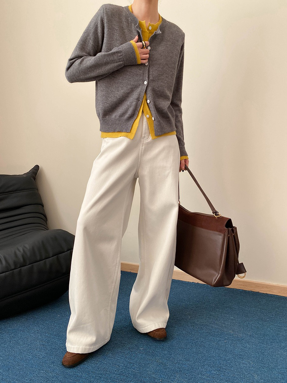 假兩件撞色開襟上衣,evaviva,4N-ZA09182,假兩件撞色開襟上衣,領500,999免運