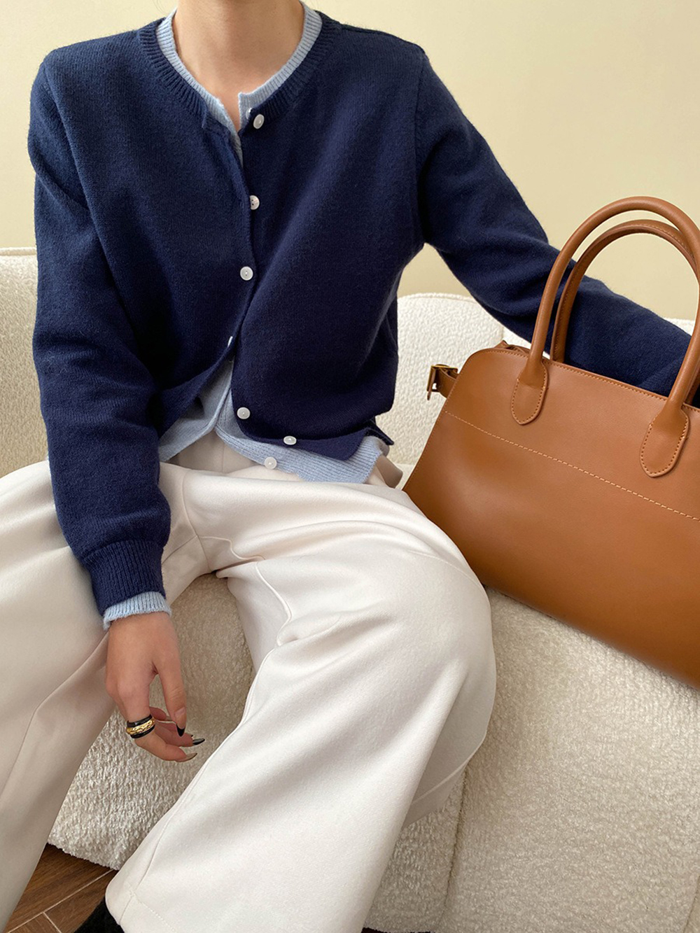 假兩件撞色開襟上衣,evaviva,4N-ZA09182,假兩件撞色開襟上衣,領500,999免運