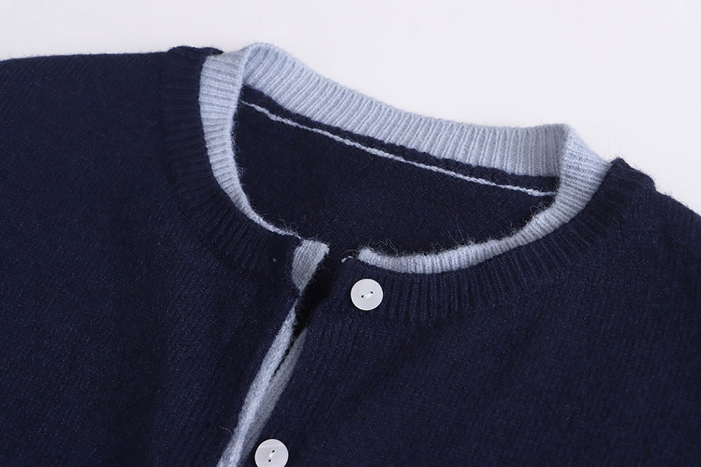 假兩件撞色開襟上衣,evaviva,4N-ZA09182,假兩件撞色開襟上衣,領500,999免運