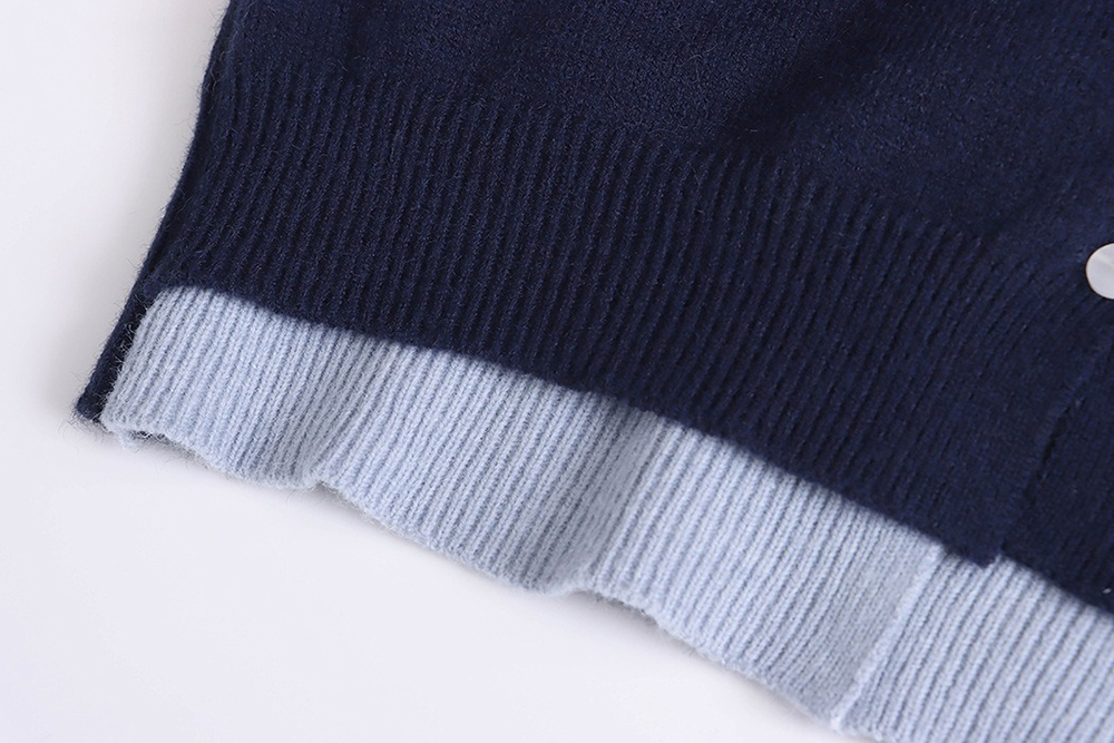 假兩件撞色開襟上衣,evaviva,4N-ZA09182,假兩件撞色開襟上衣,領500,999免運