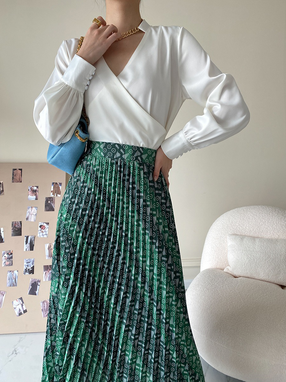 復古小立領緞面襯衫,evaviva,4N-ZA09194,復古小立領緞面襯衫,周新品優惠,NEWARRIVAL