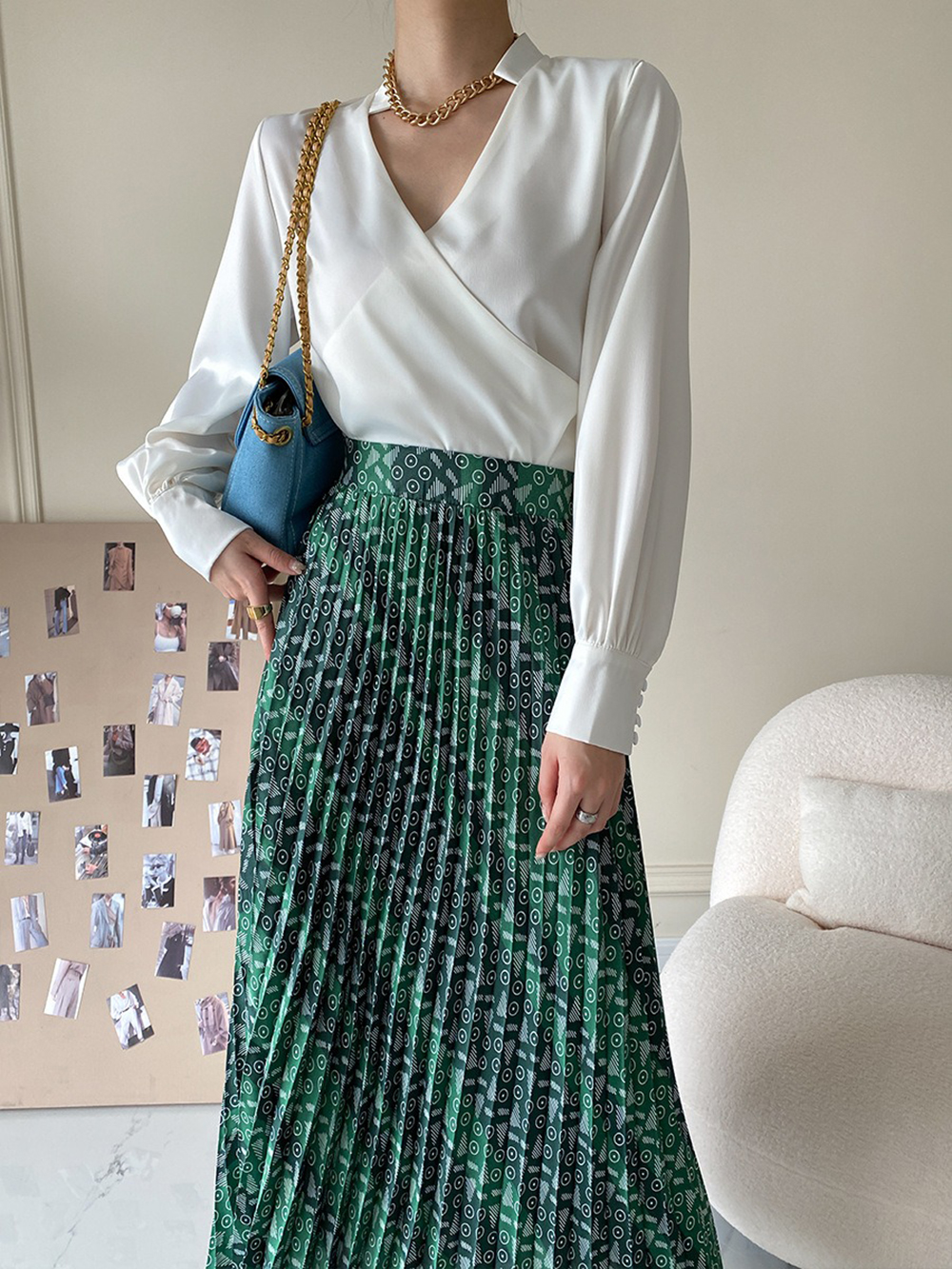 復古小立領緞面襯衫,evaviva,4N-ZA09194,復古小立領緞面襯衫,周新品優惠,NEWARRIVAL