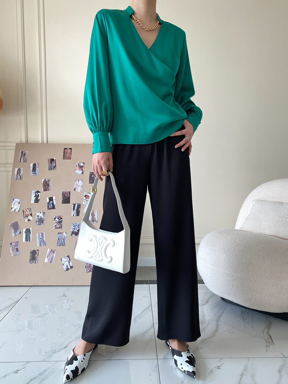 復古小立領緞面襯衫,evaviva,4N-ZA09194,復古小立領緞面襯衫,周新品優惠,NEWARRIVAL