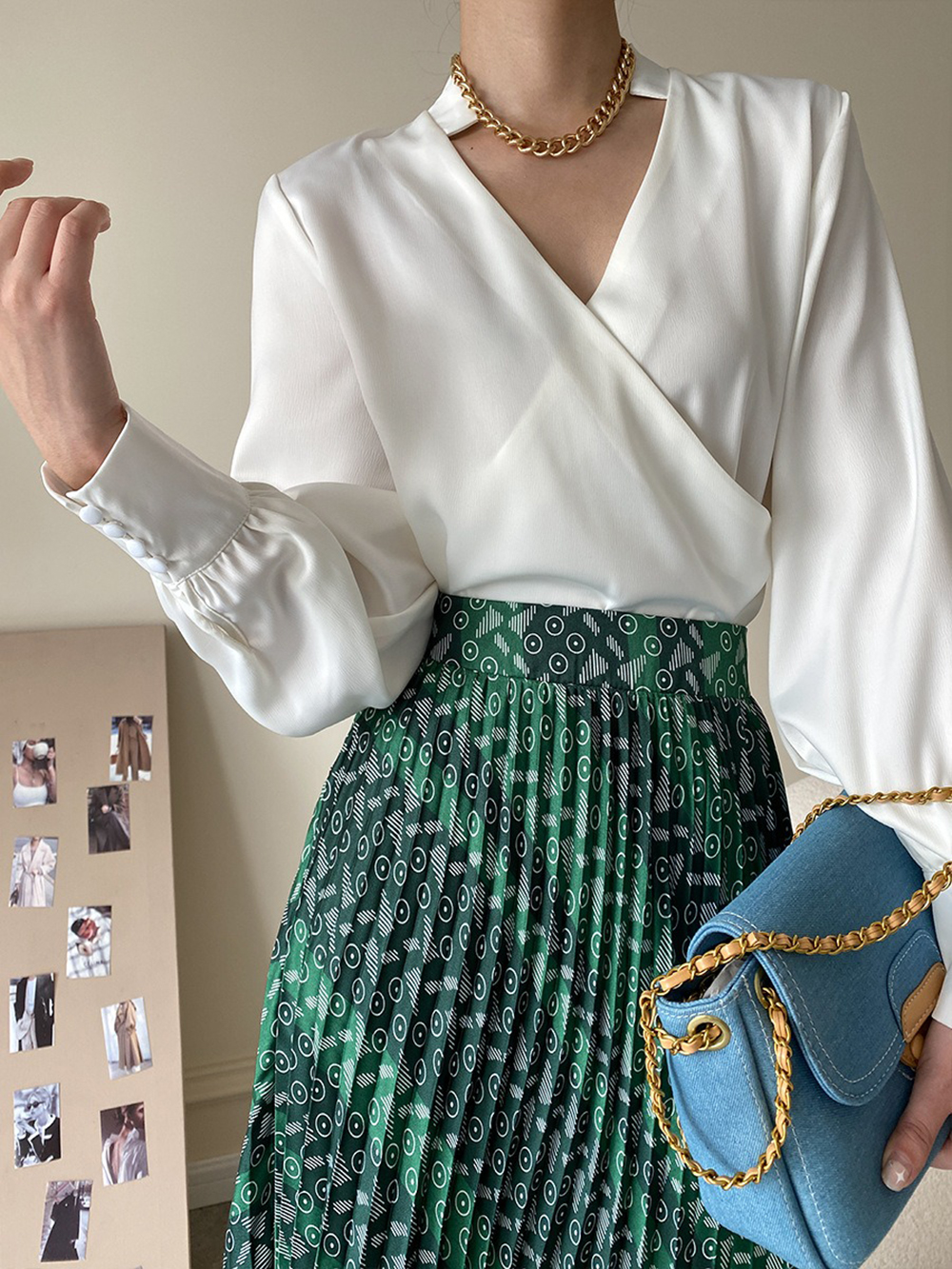 復古小立領緞面襯衫,evaviva,4N-ZA09194,復古小立領緞面襯衫,周新品優惠,NEWARRIVAL