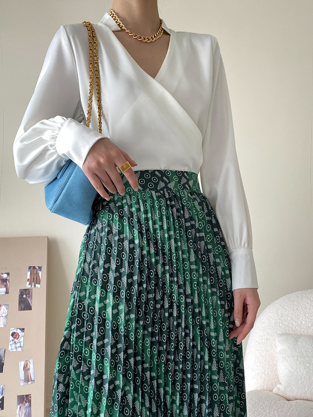 復古小立領緞面襯衫,evaviva,4N-ZA09194,復古小立領緞面襯衫,周新品優惠,NEWARRIVAL