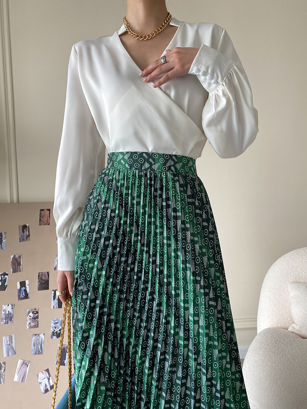 復古小立領緞面襯衫,evaviva,4N-ZA09194,復古小立領緞面襯衫,周新品優惠,NEWARRIVAL