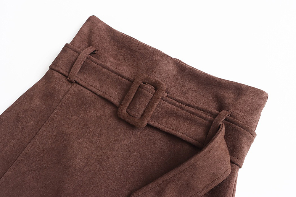 復古麂皮絨腰帶短裙,evaviva,4N-ZC09195,復古麂皮絨腰帶短裙,周新品優惠,NEWARRIVAL