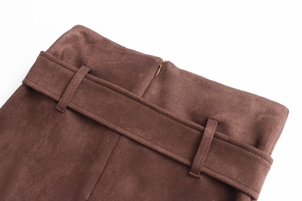 復古麂皮絨腰帶短裙,evaviva,4N-ZC09195,復古麂皮絨腰帶短裙,周新品優惠,NEWARRIVAL