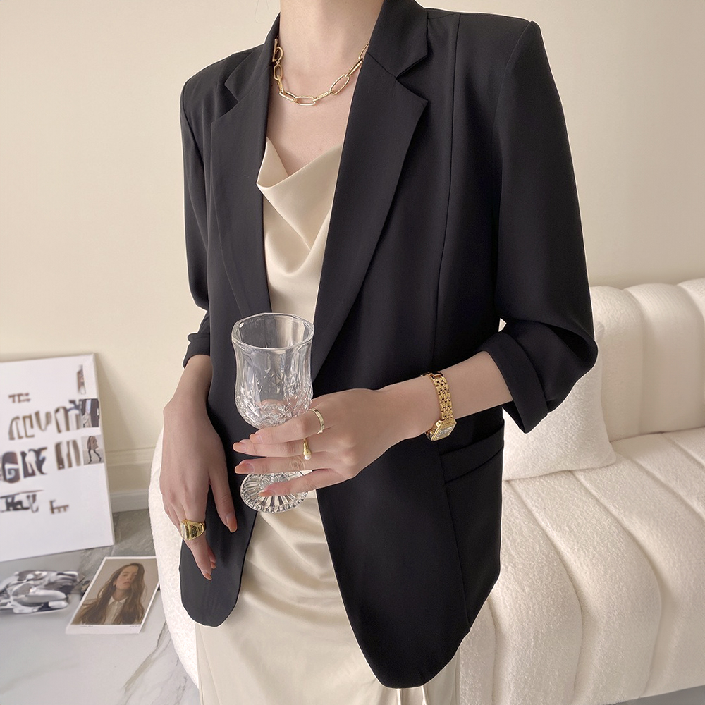 修身款七分袖西裝外套