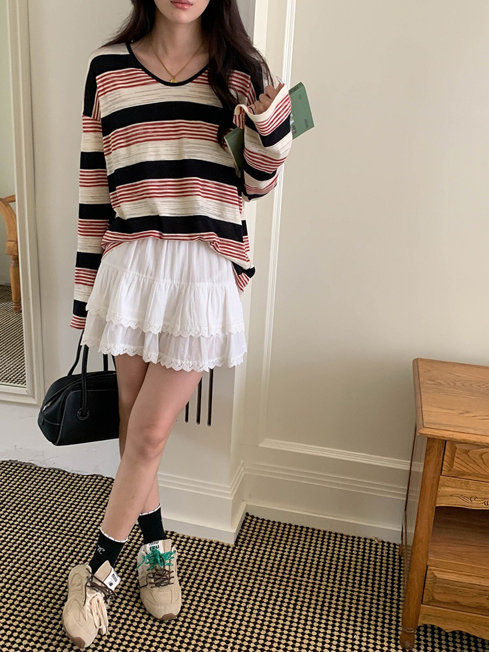 慵懶風撞色條紋上衣,evaviva,8C-GG7421,慵懶風撞色條紋上衣,周新品優惠,NEWARRIVAL