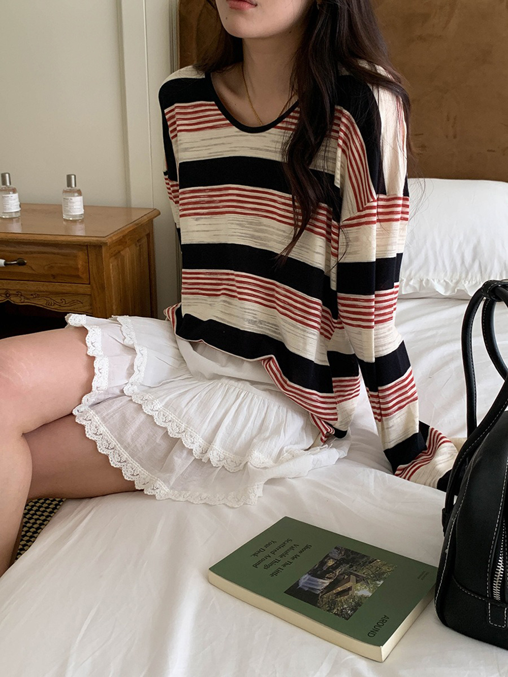 慵懶風撞色條紋上衣,evaviva,8C-GG7421,慵懶風撞色條紋上衣,周新品優惠,NEWARRIVAL