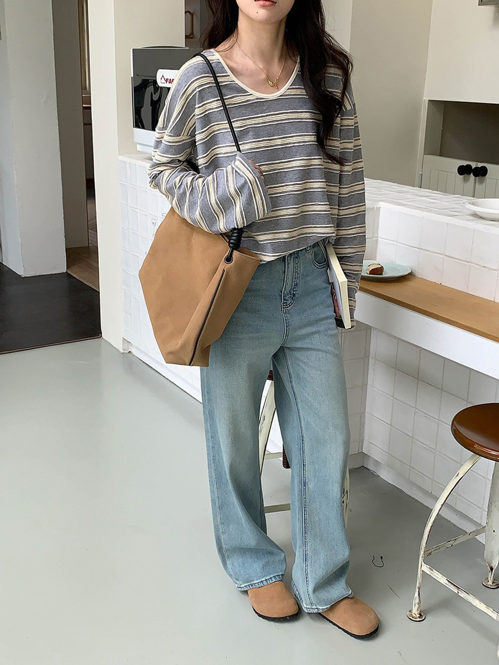 慵懶風撞色條紋上衣,evaviva,8C-GG7421,慵懶風撞色條紋上衣,周新品優惠,NEWARRIVAL