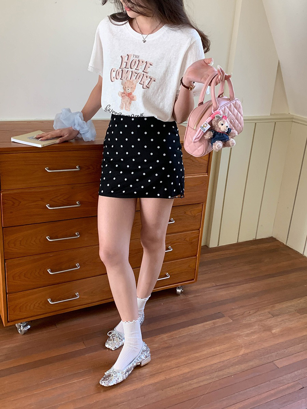 點點網紗拼接短裙,evaviva,8C-GG7422,點點網紗拼接短裙,周新品優惠,NEWARRIVAL