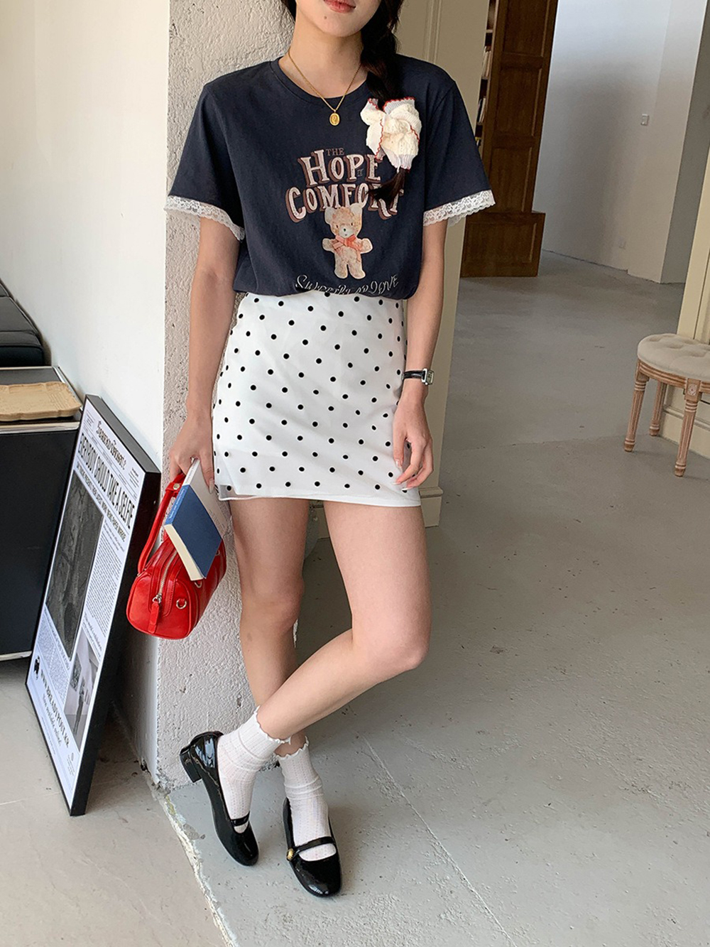 點點網紗拼接短裙,evaviva,8C-GG7422,點點網紗拼接短裙,周新品優惠,NEWARRIVAL