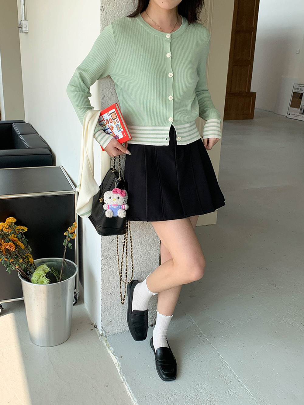 學院風披肩針織上衣,evaviva,8C-GG7425,學院風披肩針織上衣,領500,999免運