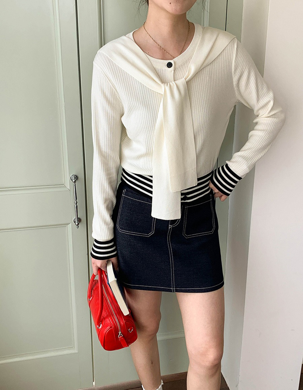 學院風披肩針織上衣,evaviva,8C-GG7425,學院風披肩針織上衣,領500,999免運