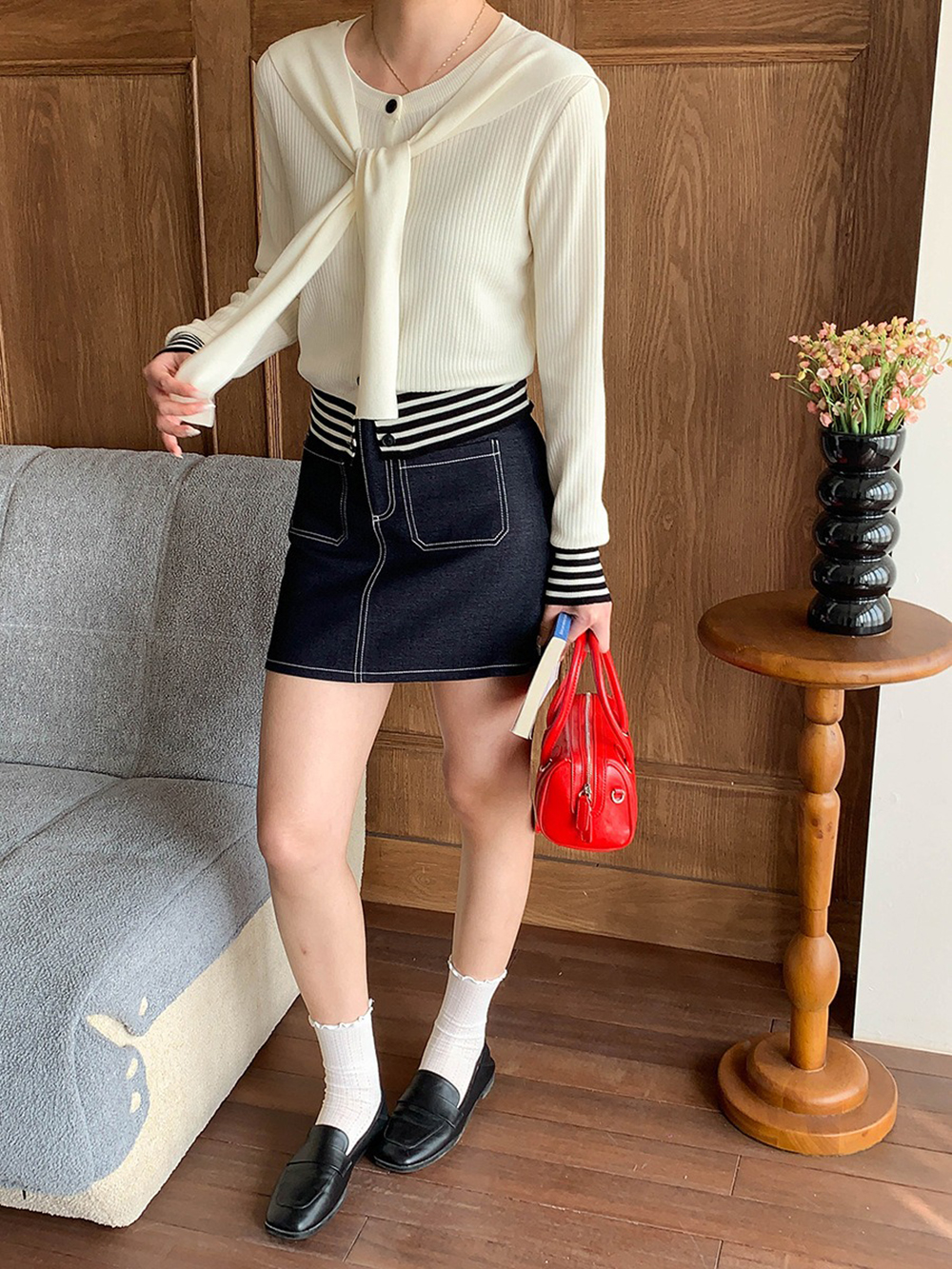 學院風披肩針織上衣,evaviva,8C-GG7425,學院風披肩針織上衣,領500,999免運