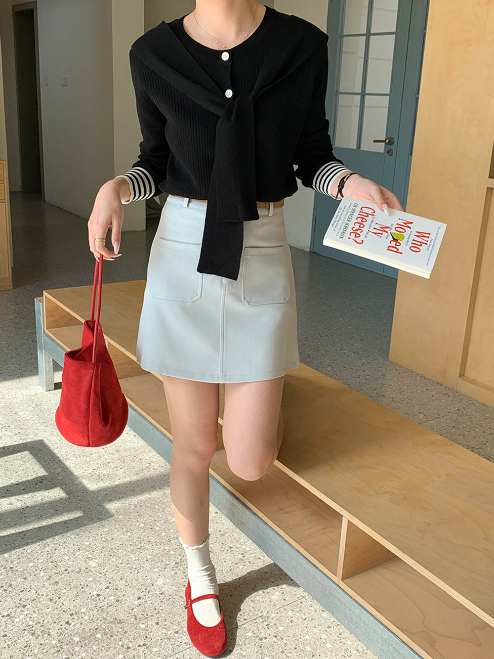 學院風披肩針織上衣,evaviva,8C-GG7425,學院風披肩針織上衣,領500,999免運