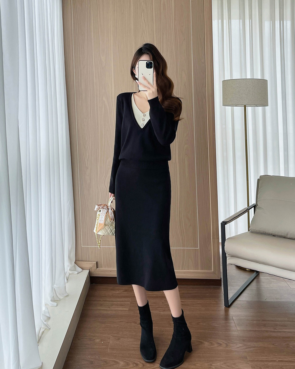 優雅簡約包臀裙套裝,evaviva,JW-ZE09188,優雅簡約包臀裙套裝,領500,999免運